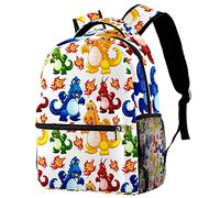 Lsjuee Angry Dinosaur Seamless Pattern Laptop Backpack Travel Backpacks Bookbag for Women & Men School College Students Sac à dos pour ordinateur portable 15 pouces
