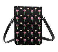 Lsjuee Aquarelle Floral Collage sans couture sac à bandoulière bandoulière téléphone portable sac à main femmes Pu petit bandoulière portefeuille sac à main sac à bandoulière