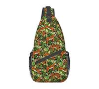 Lsjuee Bengal Tiger Jungle à bandoulière pour femme et homme Voyage Randonnée Poitrine