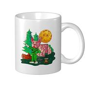 Lsjuee Bulldog Forest Camp Guards avec tasse à café de feu de camp 11 oz tasses à impression double face tasse à thé pour un excellent cadeau bureau maison tasses à café