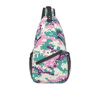 Lsjuee Camouflage Pixel Camo sacs à bandoulière femmes hommes croix poitrine sac réglable fronde sac à dos sac à bandoulière pour cyclisme voyage Sport randonnée