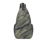 Lsjuee Camouflage vert Camo sacs à bandoulière femmes hommes croix poitrine sac réglable fronde sac à dos sac à bandoulière pour cyclisme voyage Sport randonnée