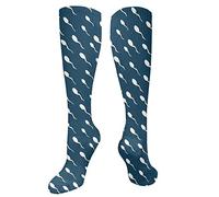 Lsjuee Chaussettes de compression de sperme dans la marine pour femmes et hommes Circulation 15-20 mmHg est le meilleur soutien pour la course à pied athlétique