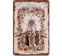 Lsjuee Creative Tin Sign Midsommar May Day Film Vintage Art Poster Rétro Fer Peinture Décoration Murale Art Cadeau En Plein Air Café Bar Garage Ferme Décoration 12"x16"