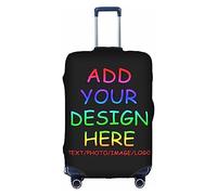 Lsjuee Custom Luggage Covers for Suitcase Personalized Travel Suitcase Cover Design Your Own Text Photo Logo Customized Baggage Protector Cover for Travel Business