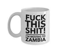 Lsjuee Déménagement en Zambie Déménagement en Zambie Gift Zambia Mug Co travailleur relocation present Immigration to Zambia Moving Away Mug