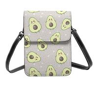 Lsjuee Dessin animé mignon avocat sac à bandoulière bandoulière téléphone portable sac à main femmes Pu petit bandoulière portefeuille sac à main sac à bandoulière