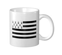 Lsjuee Drapeau de la Bretagne Tasse à café 11 oz tasses à impression double face tasse à thé pour un excellent cadeau bureau maison tasses à café