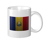 Lsjuee Drapeau de la roumanie effet tricot tasse à café 11 oz impression double face tasses tasse à thé pour un excellent cadeau bureau maison tasses à café