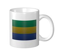 Lsjuee Drapeau du Gabon effet tricot tasse à café 11 oz impression double face tasses tasse à thé pour un excellent cadeau bureau maison tasses à café