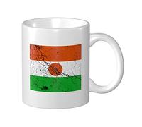 Lsjuee Drapeau du Niger Texture effet tasse à café 11 Oz Double face impression tasses tasse à thé pour un excellent cadeau bureau maison tasses à café