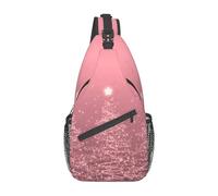 Lsjuee élé avec arbres étincelants de noël, or Rose, pour femmes et hommes, sac de jour de voyage et de randonnée, de poitrine