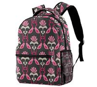 Lsjuee élé sacs à dos décontractés grand sac à dos d'école oiseau de paradis motif de répétition sacs à livres pour garçon et fille