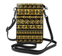 Lsjuee Golden Easter Lace Crossbody Cell Phone Purse Women Pu Crossbody Bag Small Crossbody Wallet Purse Shoulder Bag