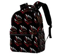 Lsjuee Grizzly Bear Claw Rouge Sac à dos pour ordinateur portable Sacs à dos de voyage Cartable pour garçon et fille Étudiants Sac à dos