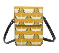 Lsjuee Grue blanche Migration envergure papier peint soleil bandoulière téléphone portable sac à main femmes Pu petit