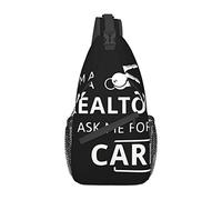 Lsjuee I'M A Realtor Ask Me Unisex Casual Diagonal Chest Bag, Multipurpose Crossbody Shoulder Bag Travel Randonnée Daypack