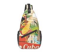 Lsjuee Island Of Cuba Unisex Casual Diagonal Chest Bag, Multipurpose Crossbody Shoulder Bag Travel Randonnée Daypack