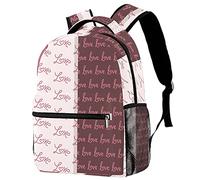 Lsjuee Love Seamless Patterns Travel Laptop Backpack for Women Men, College School Bookbag Large Backpack Casual Daypack