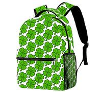 Lsjuee Lucky Irish Clover Leaves For St. Patrick's Day Laptop Backpack Travel Backpacks Bookbag for Women & Men School College Students Sac à dos pour ordinateur portable 15 pouces