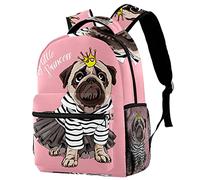 Lsjuee Magic Unicorn Are Real Flower Moon Sac à dos Compartiment pour ordinateur portable et double pochette pour bouteille de boisson pour sacs d'école pour adolescents