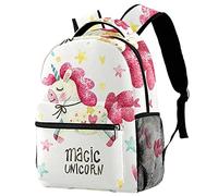 Lsjuee Magic Unicorn Travel Laptop Backpack for Boy & Girl, College School Bookbag Large Backpack Casual Daypack