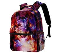 Lsjuee Magic Wolf imprime le sac à dos d'étudiant d'école primaire pour des filles des garçons le cartable preppy