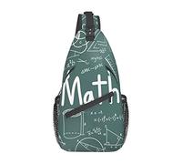 Lsjuee Math Leçon Mot Unisexe Casual Diagonal Chest Bag, Multipurpose Crossbody Shoulder Bag Voyage Randonnée Daypack