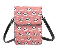 Lsjuee Mignon Panda motif sac à bandoulière bandoulière téléphone portable sac à main femmes Pu petit bandoulière portefeuille sac à main sac à bandoulière