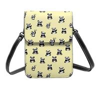 Lsjuee Mignon Panda sac à bandoulière bandoulière téléphone portable sac à main femmes Pu petit bandoulière portefeuille sac à main sac à bandoulière