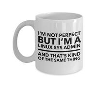 Lsjuee Mug Linux Sys Admin - Je suis parfait mais je suis un administrateur système Linux et c'est un peu la même chose - cadeau pour l'administrateur système Linux