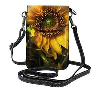 Lsjuee Orange Tournesol Papier Peint Téléphone Portable Porte-Monnaie :>> Petit Bandoulière En Cuir Portefeuille Femmes Bretelles Sac Avec Emplacements Pour Cartes De Crédit 7.6x2.9 In