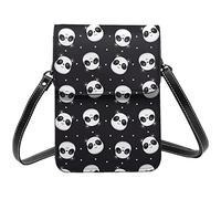 Lsjuee Panda noir sac à bandoulière bandoulière téléphone portable sac à main femmes Pu petit bandoulière portefeuille sac à main sac à bandoulière