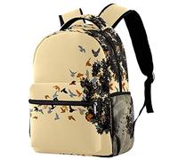 Lsjuee Pigeon Flock and Tree Backpack Sac à dos léger pour ordinateur portable Sac à dos de voyage multifonction Cadeau pour adolescent