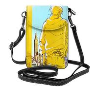 Lsjuee Porte-monnaie pour téléphone portable Banana Fish :>> Petit portefeuille en cuir à bandoulière pour femme Sac à bandoulière avec fentes pour cartes de crédit 7,6 x 2,9 pouces