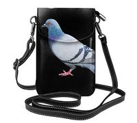 Lsjuee Porte-monnaie pour téléphone portable Pigeon :>> petit portefeuille en cuir à bandoulière pour femmes sac à bandoulière avec fentes pour cartes de crédit 7.6x2.9 In