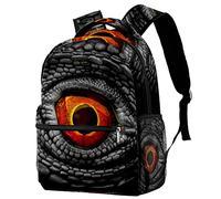 Lsjuee Punk Cool Dragon Dinosaur Eye Voyage Sac à Dos pour Ordinateur Portable pour Femmes Hommes, College School Bookbag Grand Sac à Dos Casual Daypack