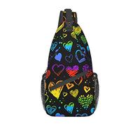 Lsjuee Rainbow Pride 2 sacs à bandoulière femmes hommes croix poitrine sac réglable fronde sac à dos sac à bandoulière pour cyclisme voyage Sport randonnée