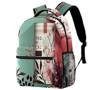 Lsjuee Sac À Dos De Décoration De Thé Avec Flamant Rose Et Feuilles | Sac à dos, sacs à livres, idée cadeau d'anniversaire