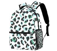 Lsjuee Sac à dos d'école abstrait motif peau de léopard, élé sac à dos pour ordinateur portable pour femmes filles, sac à dos pour ordinateur portable enseignant pour ordinateur por