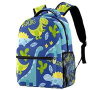Lsjuee Sac à dos d'école de dinosaure dessiné à la main, élé sac à dos pour ordinateur portable pour femmes filles, sac à dos pour ordinateur portable enseignant pour ordinateur por