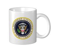 Lsjuee Sceau du président des États-Unis tasse à café 11 Oz tasses à impression double face tasse à thé pour un excellent cadeau bureau maison tasses à café