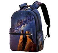 Lsjuee Starry Sky Night Galaxy School Backpack Women College Bookbag Lady Travel Rucksack 15 Inch Laptop Bag