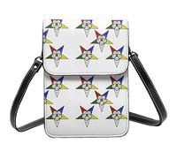 Lsjuee Stars Eastern Stars Delicious Sweet Ramen Crossbody Sacs à main pour téléphone portable pour femme, cuir PU mignon imprimé petit portefeuille pour téléphone portable