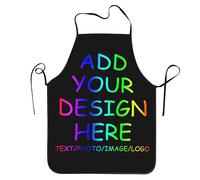 Lsjuee Tablier personnalisé pour hommes et femmes Tabliers personnalisés Personnaliser Nom Texte Logo Image Photo Grill Cuisinier Tablier de chef