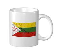 Lsjuee Tasse à café à effet de texture de l'armée nationale de l'État de Shan 11 oz tasses à impression double face tasse à thé pour un excellent cadeau bureau maison tasses à café