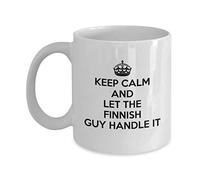 Lsjuee Tasse finlandaise - Restez calme et laissez le finlandais s'en occuper - Tasse à café - Cadeau unique pour le finlandais