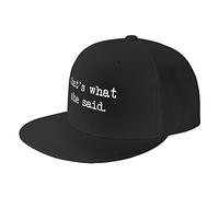 Lsjuee That's What She Said Trucker Hat, Hats Flat Bill Caps Baseball Cap Dad Hat for Men Women Black