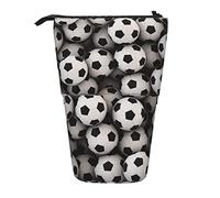 Lsjuee Trousse à Crayons à imprimé mer de Football, Pochette à Crayons Debout, Pochette à stylos de Papeterie télescopique, Sac à Crayons Debout avec Fermeture à glissière