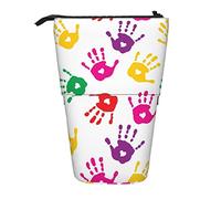 Lsjuee Trousse à Crayons télescopique autisme Debout Pochette à Crayons Papeterie Organisateur Sac, Porte-Stylo Portable pour Bureau école Adolescents Sacs Filles